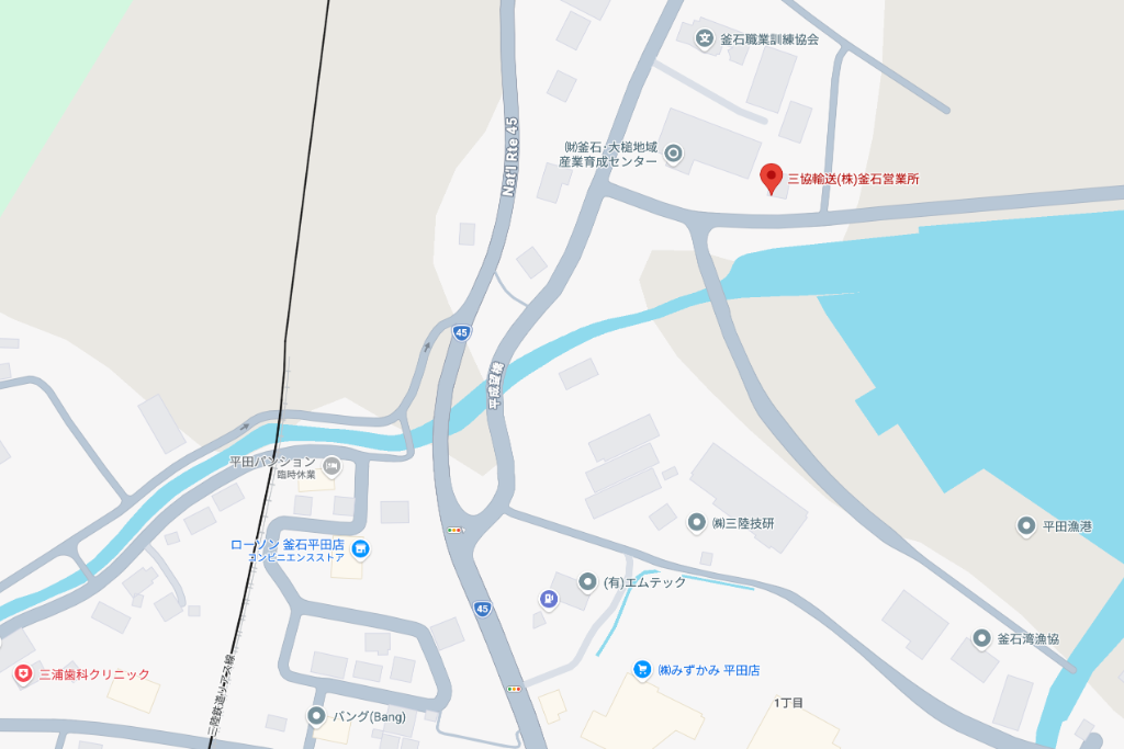 釜石営業所周辺地図