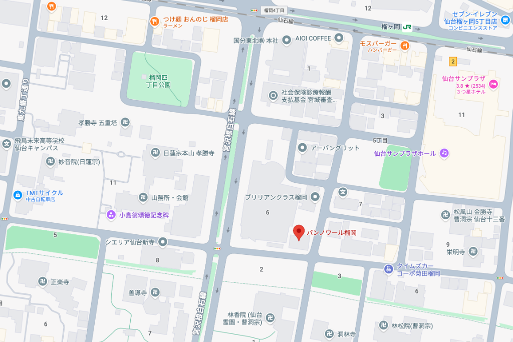 仙台事務所周辺地図